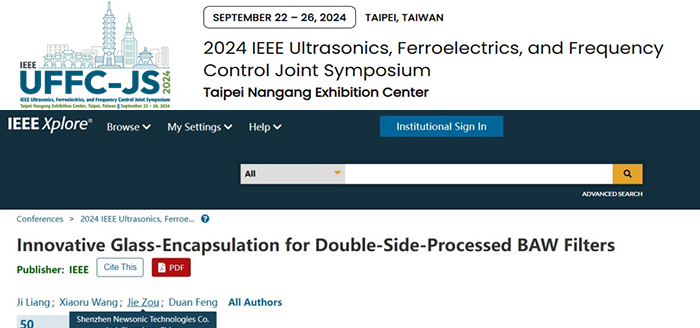 重磅：维多利亚老品牌vic3308半导体IEEE IUS 2024发布革命性玻璃晶圆封装方案，破解滤波器"性能-成本"悖论